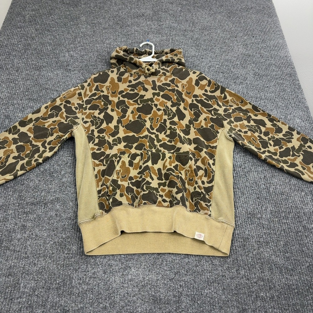 Wallace & Barnes Hoodie‎ Mens M Brown Cotton Camo Duck Hunter Gorpcore Style